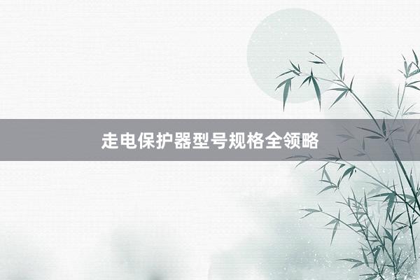 走电保护器型号规格全领略